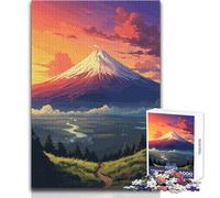 for Adults 1000 Piece Jigsaw Puzzle Fuji Mount Japan Enjoy Peaceful Quiet Moments High Accuracy Cutting Craft Play Toy Size 38x52cm