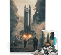for Adults 1000 Piece Jigsaw Puzzle Futuristic Space Shuttle Launch, Fun Games, Challenging To Complete, Improving Love between Couples 38x52cm