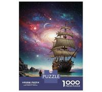 for Adults 1000 Piece Jigsaw Puzzle Galactic Sailing Adventure Puzzles for Adults Toy Wall Decor Pattern Assembly Unique Birthday And Xmas Gifts 52x38cm/1000pcs