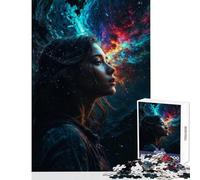 for Adults 1000 Piece Jigsaw Puzzle Gazing Cosmic Abyss Shared Joyful Home Experience Wonderful Festive (38X26cm)