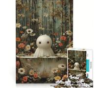 for Adults 1000 Piece Jigsaw Puzzle Ghostly Bath in The Woods, Educational Toy, Decompressing Intellectual, for Is Ideal As A Gift 38x26cm