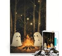 for Adults 1000 Piece Jigsaw Puzzle Ghostly Campfire, Educational Toy, Decompressing Intellectual, for Is Ideal As A Gift 38x26cm