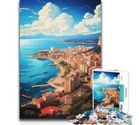 for Adults 1000 Piece Jigsaw Puzzle Gibraltar Oil Painting Presents for Women Impossible Game for And 14 Years And over (size 50x75cm)
