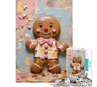 for Adults 1000 Piece Jigsaw Puzzle Gingerbread Man Educational Games Toys Educational Games Great Gifts Staycation Kill Time (Size 38x52cm)