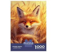for Adults 1000 Piece Jigsaw Puzzle Golden Fox in Wheat Field Jigsaw Puzzle Relax Games Home Decoration Unique Birthday And Xmas Gifts 52x38cm/1000pcs