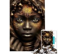 for Adults 1000 Piece Jigsaw Puzzle Golden Goddess Portrait Puzzles for Adults Relax Games But Fun And Humorous Fun at Home Activities, (Size 38x52cm)