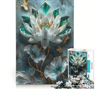 for Adults 1000 Piece Jigsaw Puzzle Golden Lotus Harmony, DIY Toys, Pattern Assembly, Artists' Collection, Fine Arts (38x52cm)