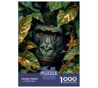 for Adults 1000 Piece Jigsaw Puzzle Gorilla in The Jungle Adult Puzzles Toy Wall Decor Staycation Kill Time Unique Birthday And Xmas Gifts 38x26cm/1000pcs