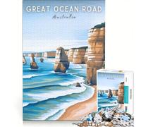 for Adults 1000 Piece Jigsaw Puzzle Great Ocean Road, Fun Games, Parent-child Interaction, Every Piece Is Unique 50x75cm