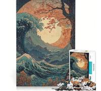 for Adults 1000 Piece Jigsaw Puzzle Great Wave Off Kanagawa, Hands-on Game, Fun Activities at Home, Deal As Gifts for The Whole Family 38X26CM