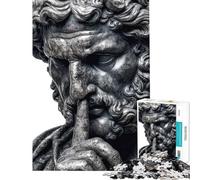 for Adults 1000 Piece Jigsaw Puzzle Greek Hush Statue Adult Puzzles Brain Teaser Game Home Decoration Challenging Game Gifts (size 38x52cm)