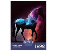 for Adults 1000 Piece Jigsaw Puzzle Horse Galaxy Night Adult Puzzles Family Games Difficult Challenge Fun Activities at Home 52x38cm/1000pcs