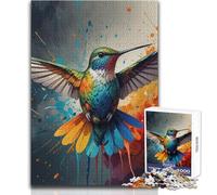for Adults 1000 Piece Jigsaw Puzzle Hummingbird in Flight Enjoy Peaceful Quiet Moments High Accuracy Cutting Craft Play Toy Size 38x26cm