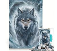 for Adults 1000 Piece Jigsaw Puzzle Ice Age Wolf, Impossible Game, Fun at Home Activities, Artists' Collection, Fine Arts (38x26cm)