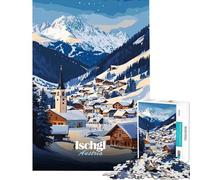 for Adults 1000 Piece Jigsaw Puzzle Ischgl Austria Winter Village Difficult And Challenge A Work of Art Educational Games Suitable for People Aged 14 And Above (50x75cm)