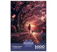 for Adults 1000 Piece Jigsaw Puzzle Japanese Anime Girl Walk Jigsaw for Adults Relax Games Hand Speed Race Fun Activities at Home 52x38cm/1000pcs