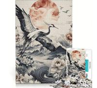 for Adults 1000 Piece Jigsaw Puzzle Japanese Crane, Hands-on Game, Pattern Assembly, Unique Birthday And Gifts (38x26cm)