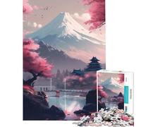 for Adults 1000 Piece Jigsaw Puzzle Japanese Dream Toy Intellectual Game Impossible Game for The Whole for Women Men (Size 38x26cm)