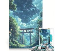 for Adults 1000 Piece Jigsaw Puzzle Japanese Shrine Torii Gate, Hands-on Game, Pattern Assembly, Unique Birthday And Gifts (38x52cm)