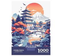for Adults 1000 Piece Jigsaw Puzzle Japanese Temple Landscape Teenager Puzzles DIY Toys Difficult Challenge Challenging Game Gifts 70x50cm/1000pcs