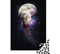 for Adults 1000 Piece Jigsaw Puzzle Jellyfish Space Art Print Puzzles for Adults Toy Wall Decor Pattern Assembly Unique Birthday And Xmas Gifts 52x38cm/1000pcs