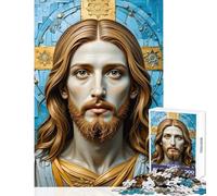 for Adults 1000 Piece Jigsaw Puzzle Jesus Christ Portrait Hands-on Game Stress Reliever Educational Toy Unique Birthday And Gifts (38x26cm)