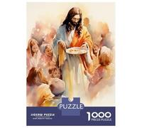 for Adults 1000 Piece Jigsaw Puzzle Jesus Feeding The Poor Adult Jigsaw Toy Wall Decor Difficult Challenge Fun at Home Activities, 70x50cm/1000pcs