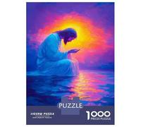 for Adults 1000 Piece Jigsaw Puzzle Jesus Praying at Sunset Puzzle for Adults Relaxing Games Birthday Present Unique Birthday And Xmas Gifts 38x26cm/1000pcs