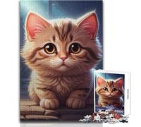 for Adults 1000 Piece Jigsaw Puzzle Kawaii Cat Enjoy Peaceful Quiet Moments High Accuracy Cutting Craft Play Toy Size 38x26cm