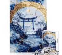 for Adults 1000 Piece Jigsaw Puzzle Kintsugi Seascape Serenity Hands-on Game Stress Reliever Educational Toy Unique Birthday And Gifts (38x26cm)
