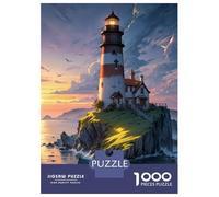 for Adults 1000 Piece Jigsaw Puzzle Lighthouse Ocean Fantasy Teenager Puzzles DIY Toys Difficult Challenge Challenging Game Gifts 70x50cm/1000pcs