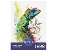 for Adults 1000 Piece Jigsaw Puzzle Lizard Watercolor Jigsaw for Adults Family Game Improve Memory Christmas Birthday Gifts 38x26cm/1000pcs