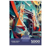 for Adults 1000 Piece Jigsaw Puzzle London Tower Bridge 1 Puzzle for Adults Relaxing Games Birthday Present Unique Birthday And Xmas Gifts 52x38cm/1000pcs