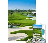 for Adults 1000 Piece Jigsaw Puzzle Lush Green Golf Course Landscape Educational Games Toys Educational Games Great Gifts Staycation Kill Time (Size 38x52cm)