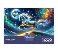 for Adults 1000 Piece Jigsaw Puzzle Magical Horse Night Sky Adult Jigsaw Toy Wall Decor Difficult Challenge Fun at Home Activities, 38x26cm/1000pcs