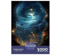 for Adults 1000 Piece Jigsaw Puzzle Magical Library of Lights Adult Puzzles Hands-on Game Birthday Present Fun at Home Activities, 52x38cm/1000pcs