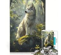 for Adults 1000 Piece Jigsaw Puzzle Majestic Siberian Husky Hands-on Game Fun Activities at Home Deal As Gifts for The Whole Family 50x75cm
