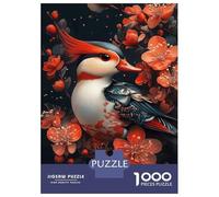 for Adults 1000 Piece Jigsaw Puzzle Mandarin Duck with Orange Flowers Puzzle for Adults Relaxing Games Birthday Present Unique Birthday And Xmas Gifts 52x38cm/1000pcs