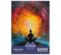 for Adults 1000 Piece Jigsaw Puzzle Meditation Silhouette Adult Puzzles Hands-on Game Birthday Present Fun at Home Activities, 52x38cm/1000pcs