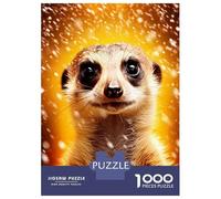 for Adults 1000 Piece Jigsaw Puzzle Meerkat Lighting Adult Puzzles Anti-Stress Toys Precision Cutting Fun Activities at Home 52x38cm/1000pcs