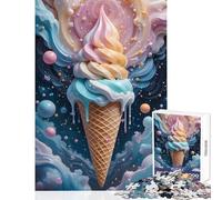 for Adults 1000 Piece Jigsaw Puzzle Melting Ice Cream Dream Fun Family Bonding Activity Ideal Festive Choice (50X75cm)