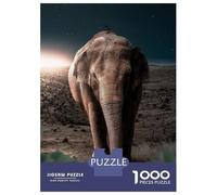 for Adults 1000 Piece Jigsaw Puzzle Midnight Elephant Jigsaw for Adults Family Game Improve Memory Christmas Birthday Gifts 52x38cm/1000pcs
