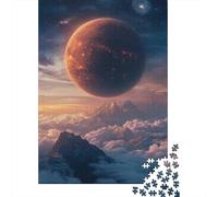 for Adults 1000 Piece Jigsaw Puzzle Misty Mountain Sunset Landscape Adult Puzzles Hands-on Game Birthday Present Fun at Home Activities, 38x26cm/1000pcs