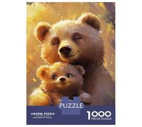 for Adults 1000 Piece Jigsaw Puzzle Mom Bear & Cub Jigsaw for Adults Relax Games Hand Speed Race Fun Activities at Home 70x50cm/1000pcs