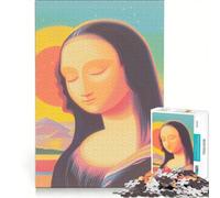 for Adults 1000 Piece Jigsaw Puzzle Mona Lisa Sunset Hands-on Game Fun Activities at Home Deal As Gifts for The Whole Family 50x75cm