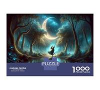for Adults 1000 Piece Jigsaw Puzzle Moonlit Forest Romance Adult Jigsaw Puzzle Relax Games Staycation Kill Time Fun Activities at Home 52x38cm/1000pcs