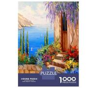 for Adults 1000 Piece Jigsaw Puzzle Morning by The Sea Jigsaw for Adults Relax Games Hand Speed Race Fun Activities at Home 70x50cm/1000pcs