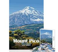 for Adults 1000 Piece Jigsaw Puzzle Mount Pico, Portugal 1000 Piece Jigsaws Impossible Game Gifts For Birthdays Tough Challenge (38x52cm)