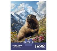 for Adults 1000 Piece Jigsaw Puzzle Mountain Marmot Jigsaw for Adults Hands-on Game Wall Decoration Fun at Home Activities, 52x38cm/1000pcs