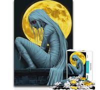 for Adults 1000 Piece Jigsaw Puzzle Mummy Woman Moon Presents for Women Impossible Game for And 14 Years And over (size 38x52cm)